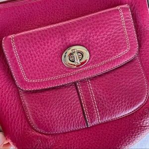 Pink Leather Coach Cross Body Bag